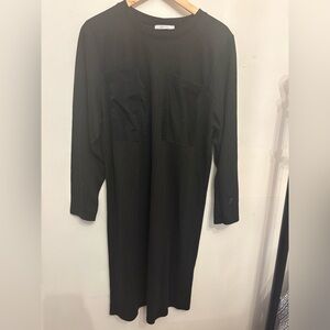 Zara Black Ribbed Dress